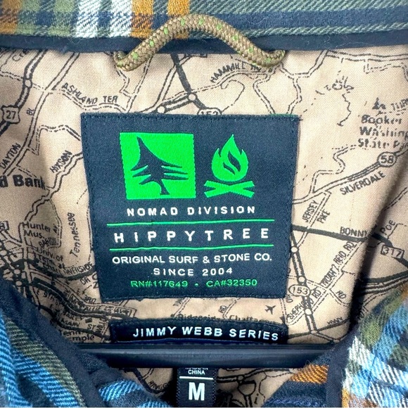 HIPPIE TREE - Jimmy Webb‎ Series Men's Plaid Button-Down Shirt - Navy and Brown - Picture 5 of 7